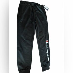 Champion Kids Black Joggers with Logo